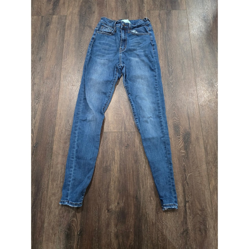 Judith March Womens High Waisted Skinny Jeans Medium Wash Blue Size 25 RJ2126D